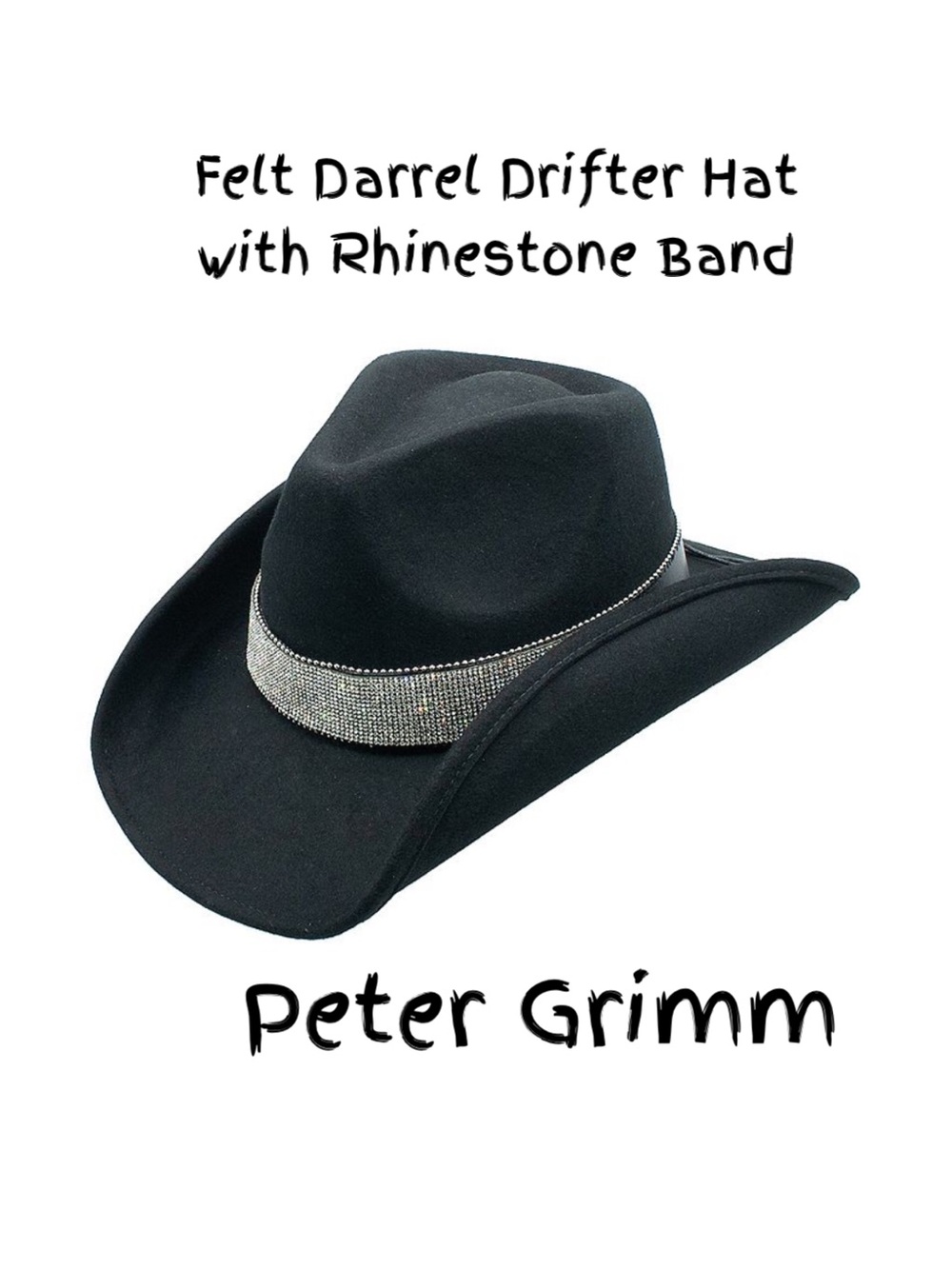 Peter Grimm Felt Darrel Drifter Hat with Rhinestone Band